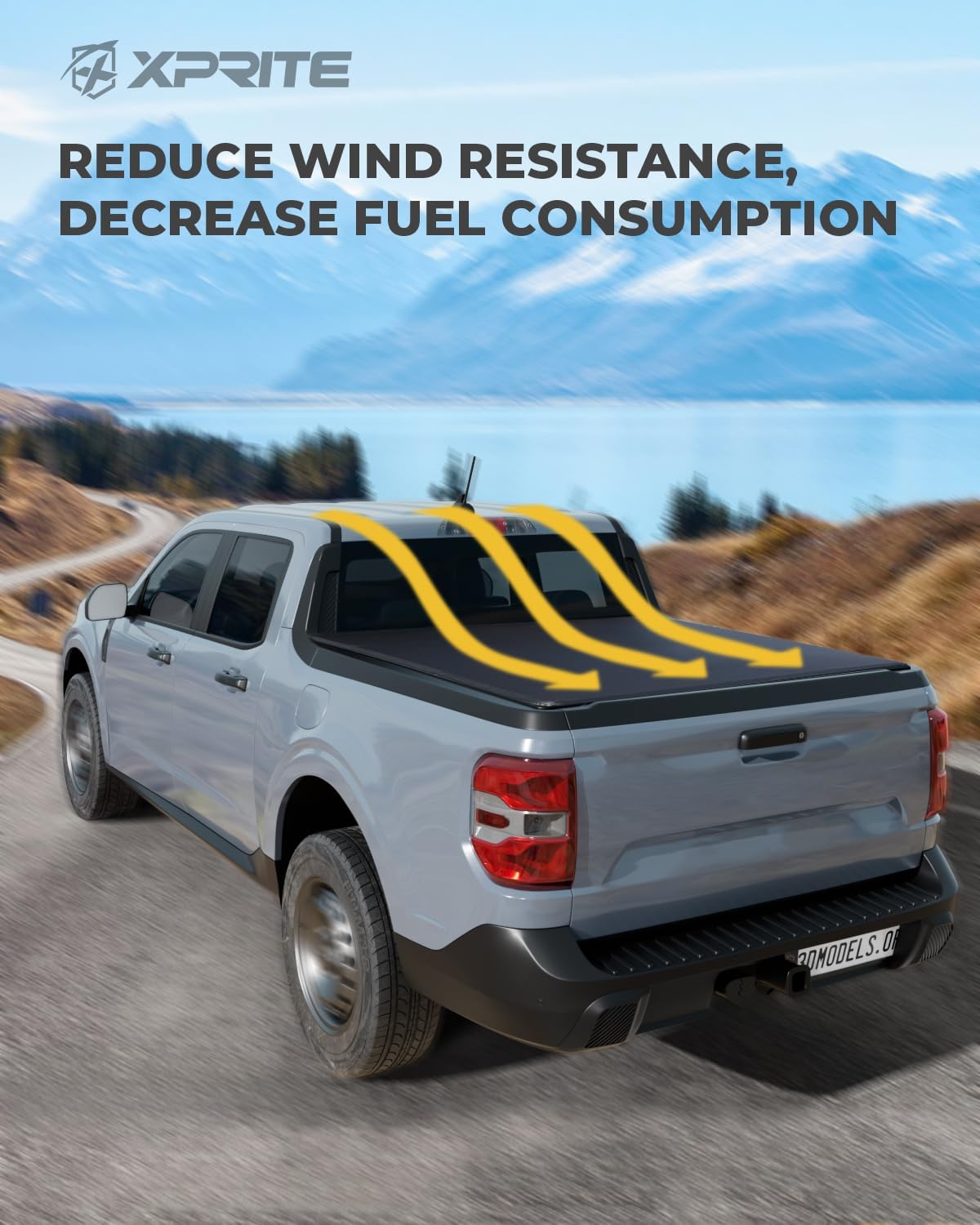 4.6ft Soft Tri-Fold Truck Bed Tonneau Cover for 2022-2026 Ford Maverick