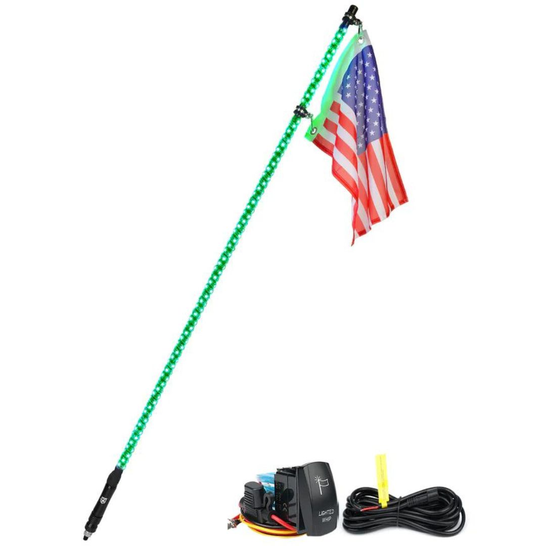 Spiral LED Flag Pole Whip Light | Twister Series