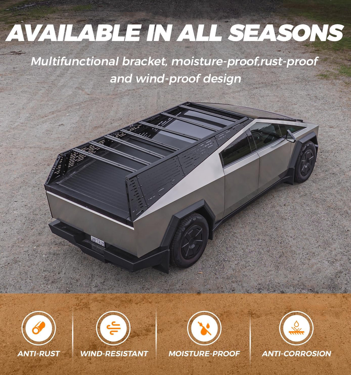 Xprite Heavy-Duty Aluminum Roof Rack & Bed Rack Kit for Tesla Cybertruck 2023–2026