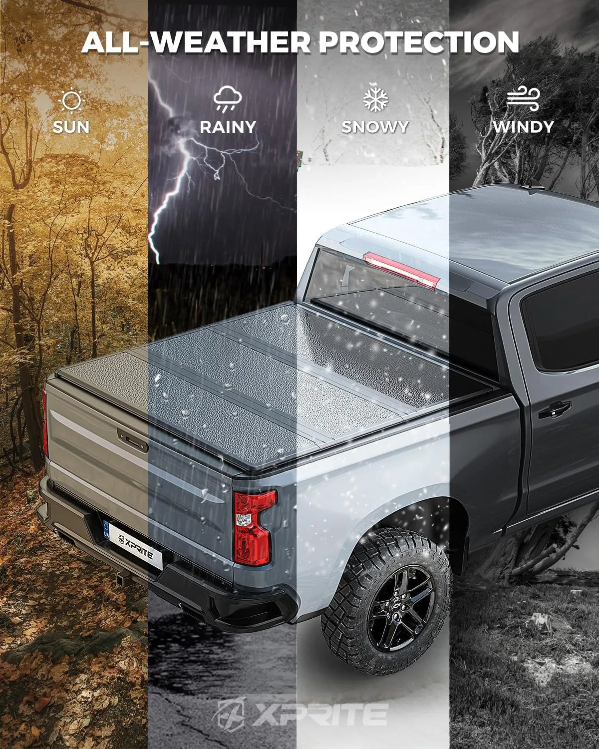 Hard Tri-Fold Truck Bed Tonneau Cover for 2020-2026 Chevrolet Silverado