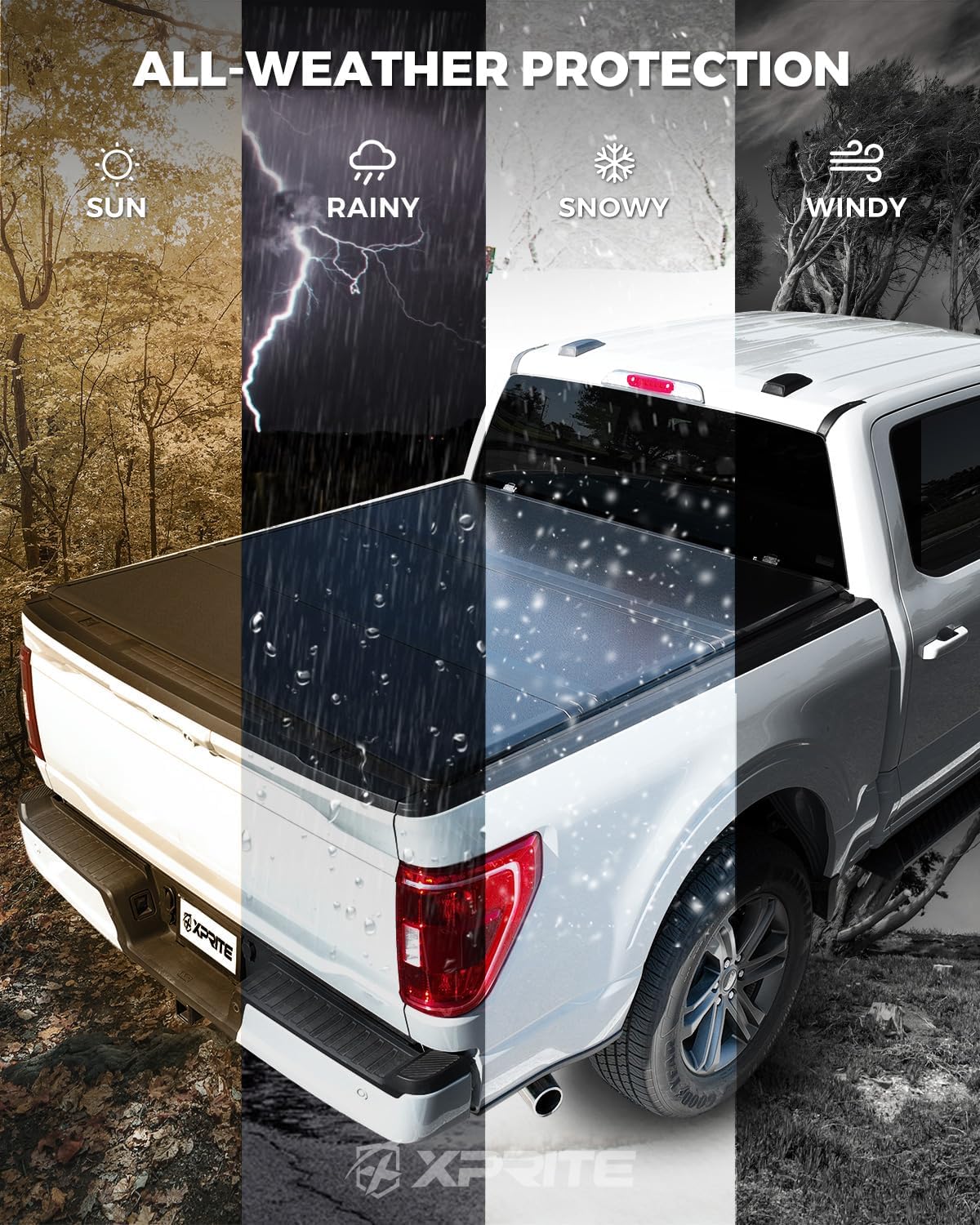 Hard Tri-Fold Truck Bed Tonneau Cover for 2017-2026 F250 F350 F450