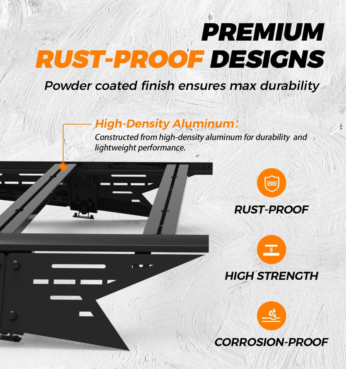 Xprite Half-Frame Aluminum Roof Rack for Tesla Cybertruck 2023–2026 with Crossbars & Side Panels
