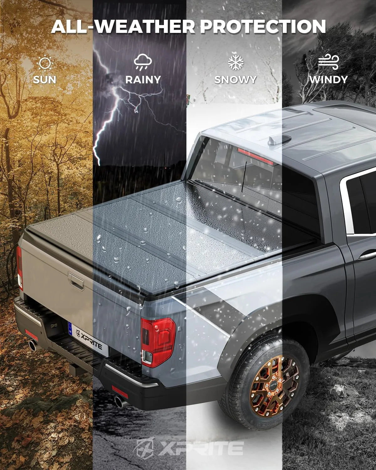 Hard Tri-Fold Truck Bed Tonneau Cover for 2002-2026 Dodge Ram 1500