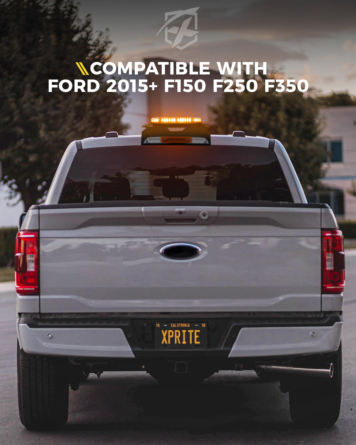 Ford Pickup Truck Drill Free Light Bar Cab Mount for F150, F250 - F550