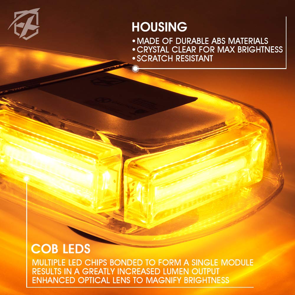 Mini LED Strobe Light Bar with Magnetic Base | Tracker Series