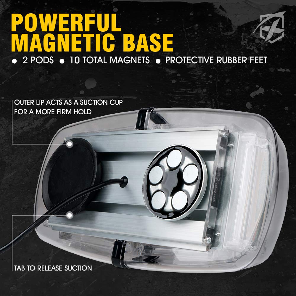 Mini LED Strobe Light Bar with Magnetic Base | Tracker Series
