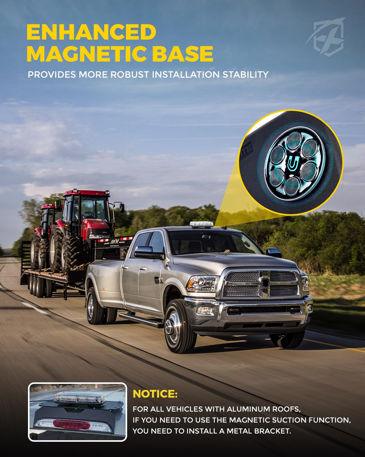 2PCS Upgraded 12" 72LED Rooftop Mini Strobe Lights