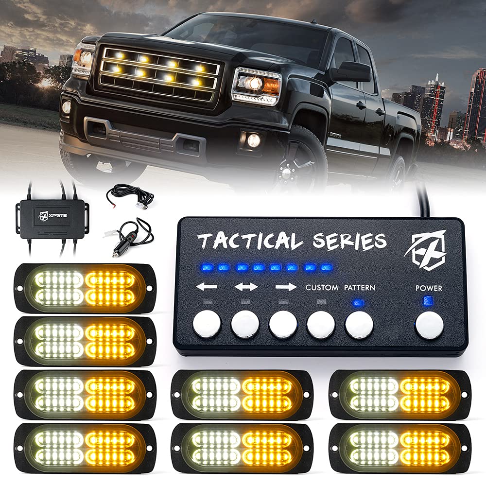 Grille and Surface Mount Strobe Lights - Set of 8, image size:1000x1000