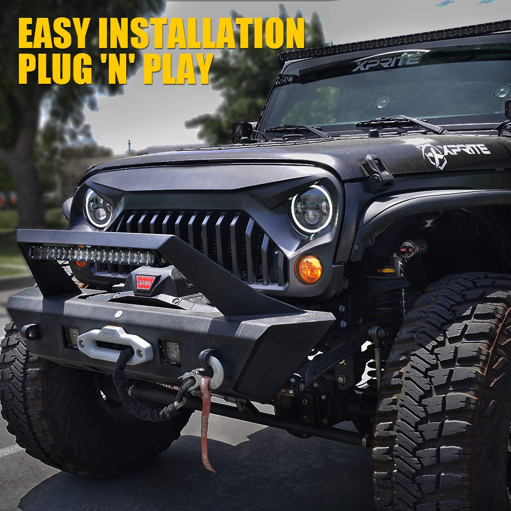 Amber LED Turn Signal Lights for 07-18 Jeep Wrangler JK | Trio Series