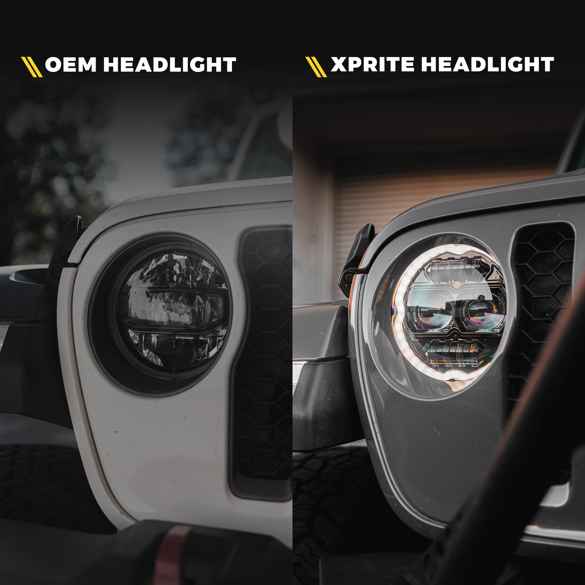 9-Inch Headlights with DRL & Halo