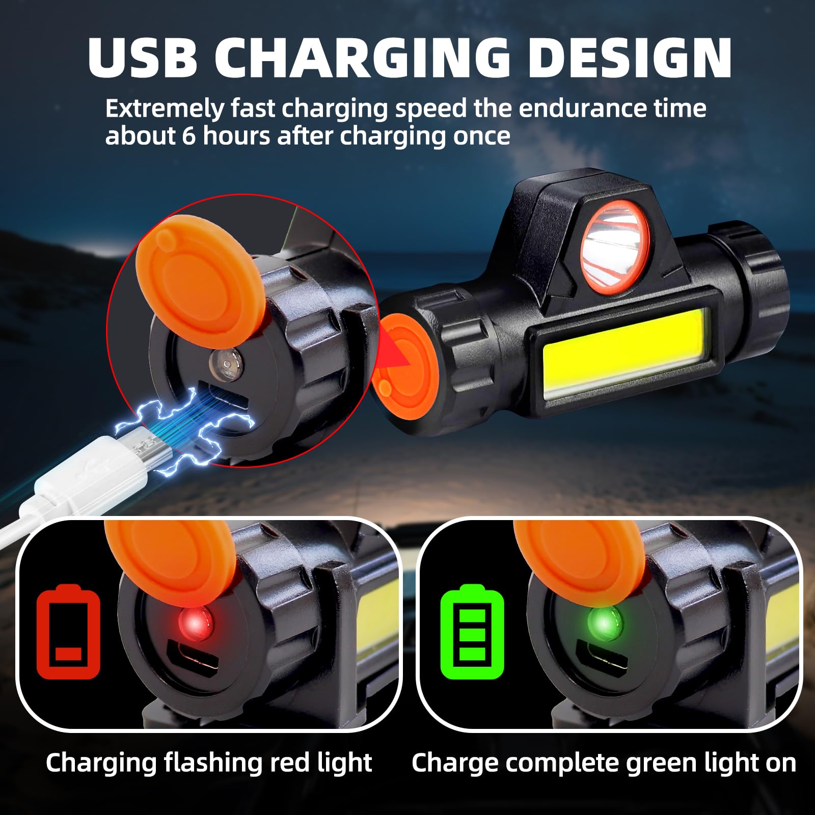 Rechargeable UTV Interior Light for Polaris RZR Can Am Talon Kawasaki Golf Cart Boat Off-Road