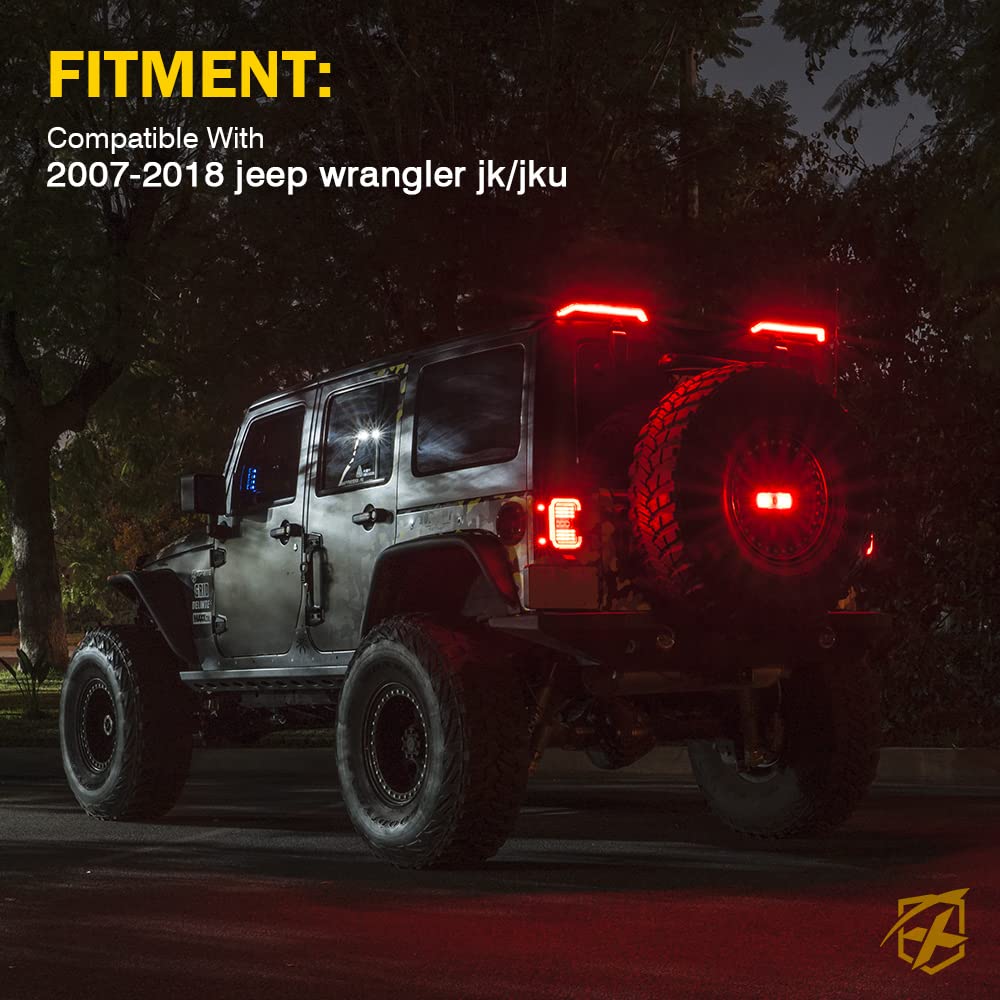 High Mount Jeep Brake Light for 07-18 Jeep Wrangler 2 Door
