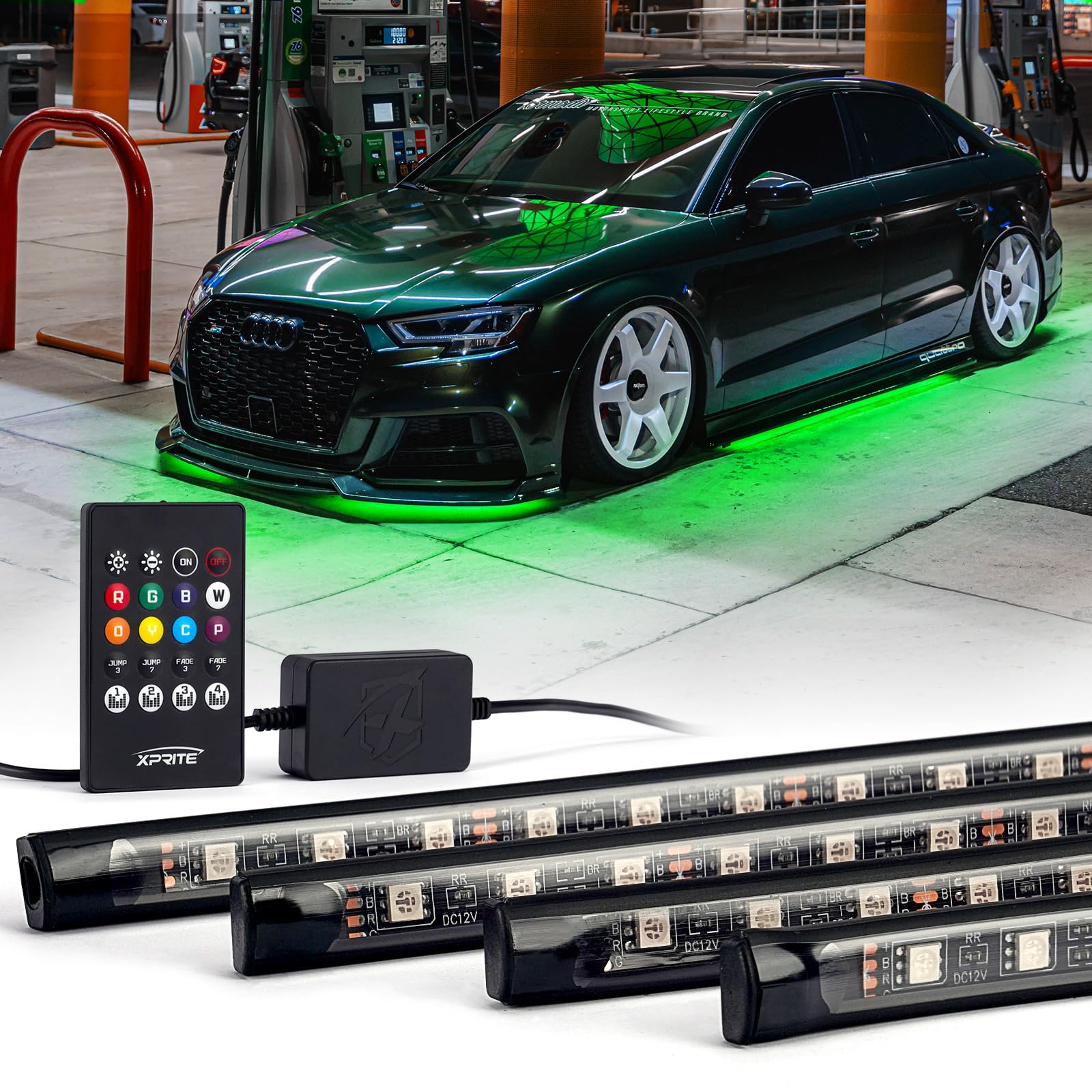 LED RGB Under Glow Light Kit with Remote Control | Throwback Series