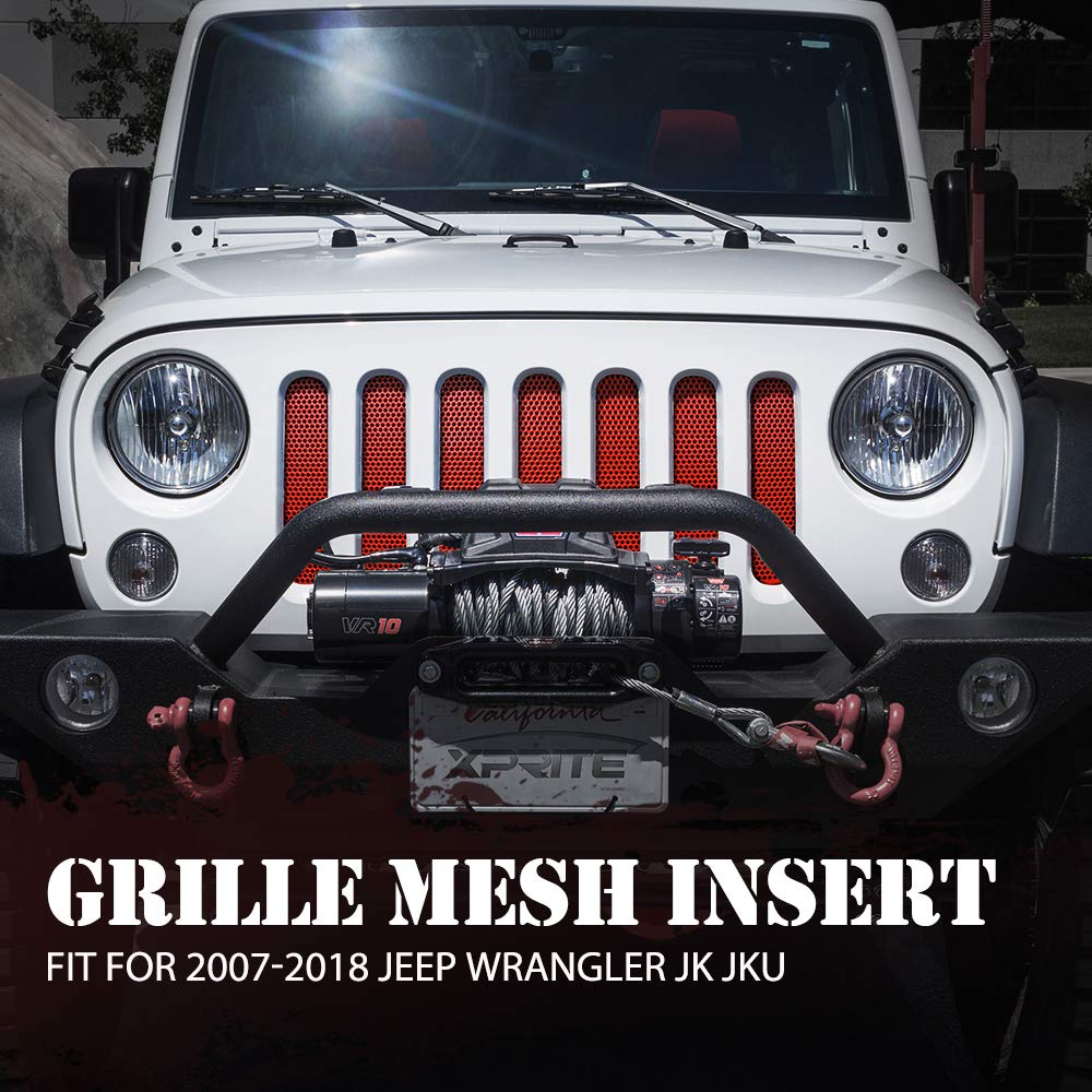 Stainless Steel Jeep Grille Insert For 2007-2018 Jeep Wrangler JK
