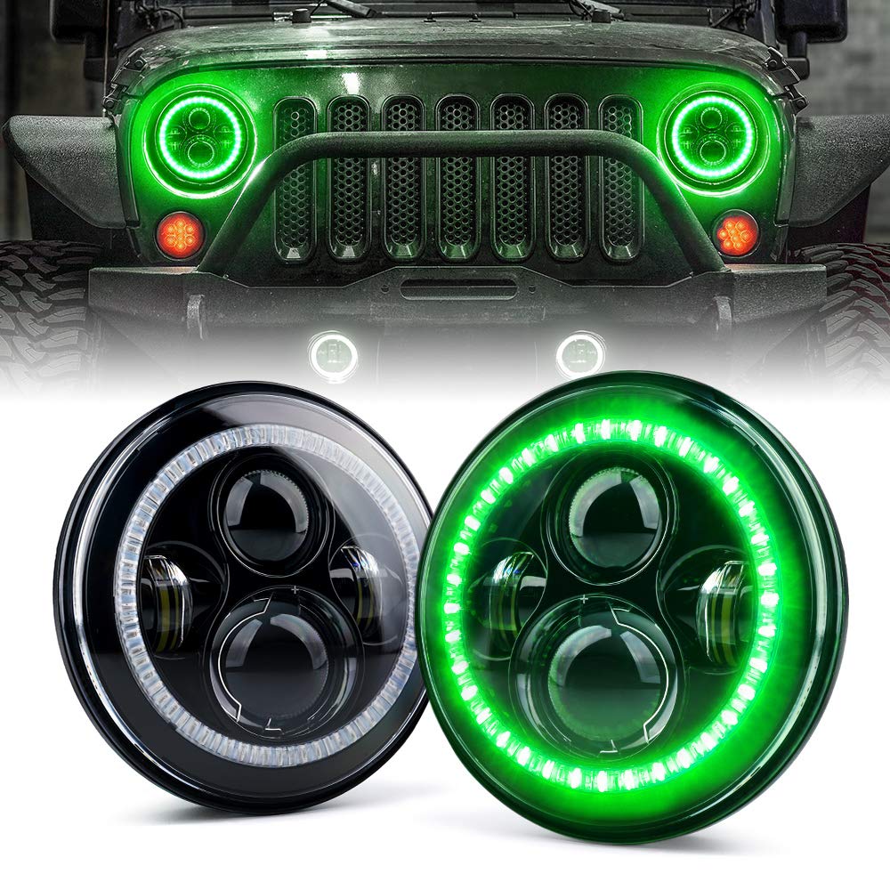 LED Halo Headlights for 2007-2018 Jeep Wrangler JK