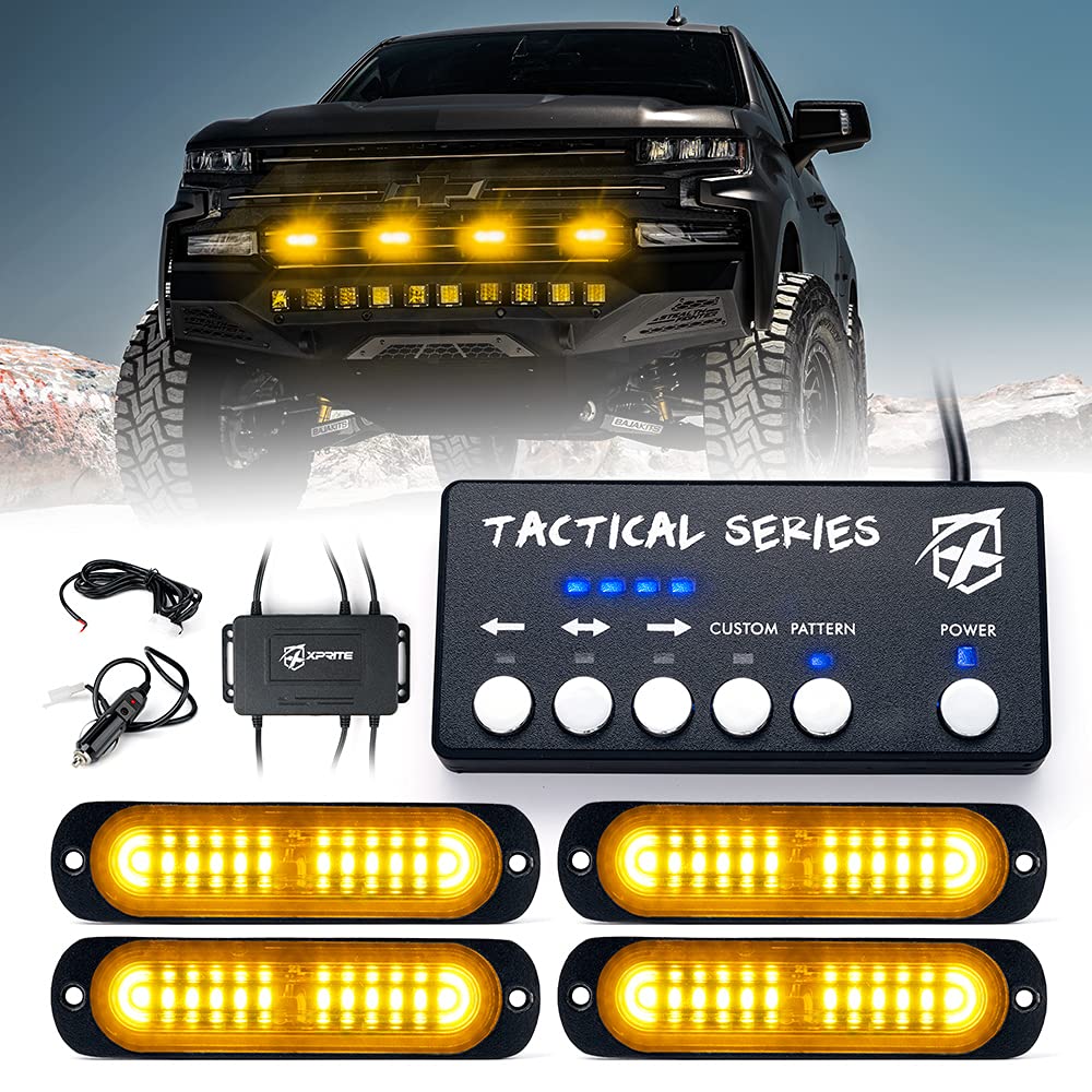 Grille and Surface Mount Light - Set of 4 | Tactical 12 Series