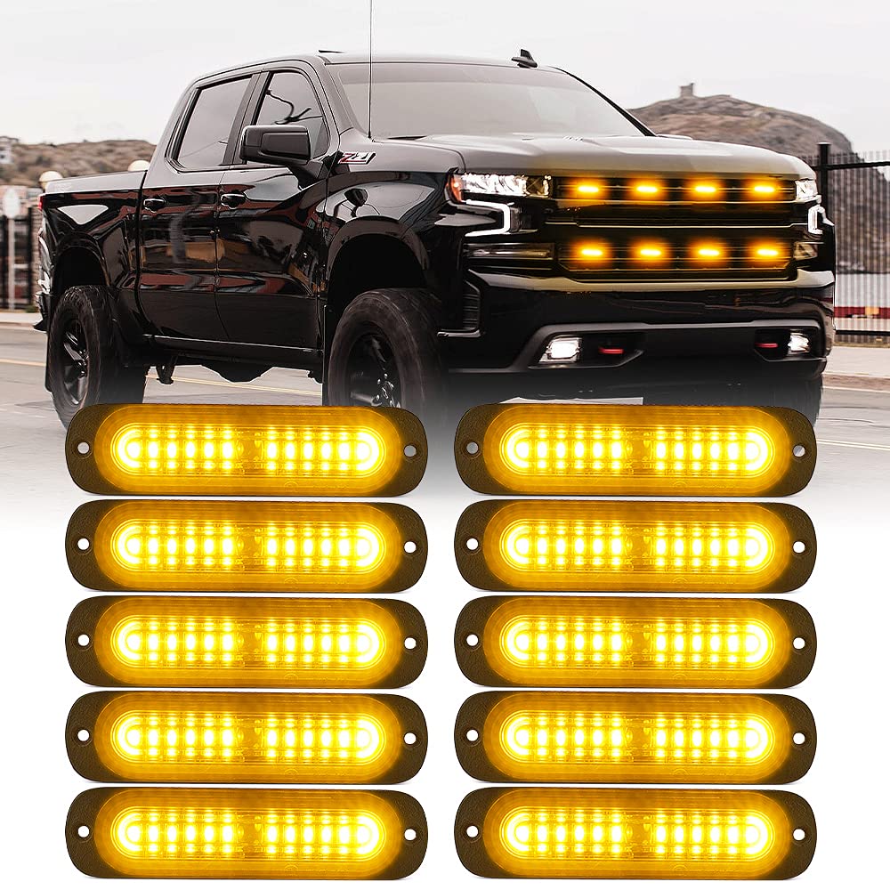 Flush Mount Side Marker Emergency Strobe Light - Set of 4 | Alert 12 Series