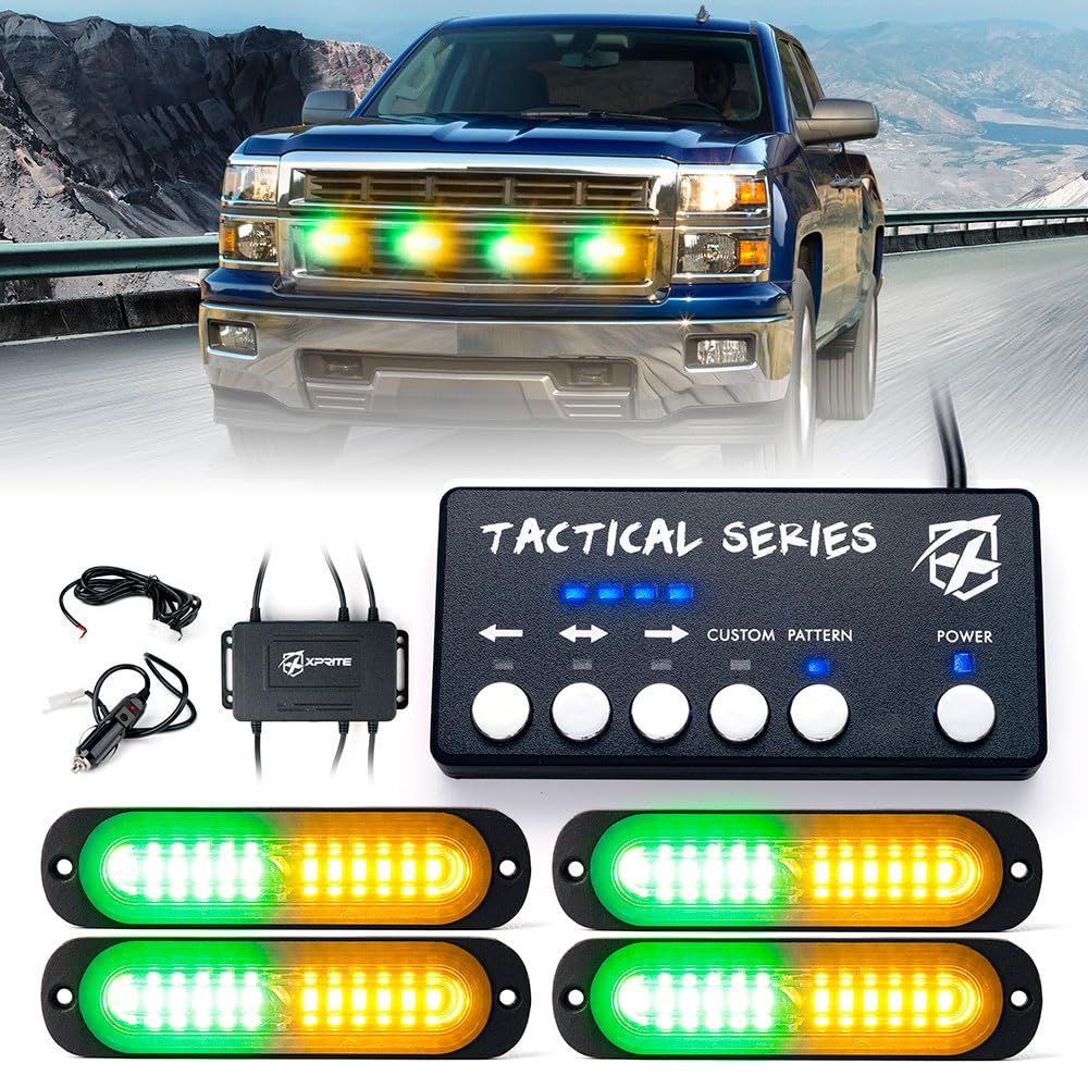 Grille and Surface Mount Light - Set of 4 | Tactical 12 Series