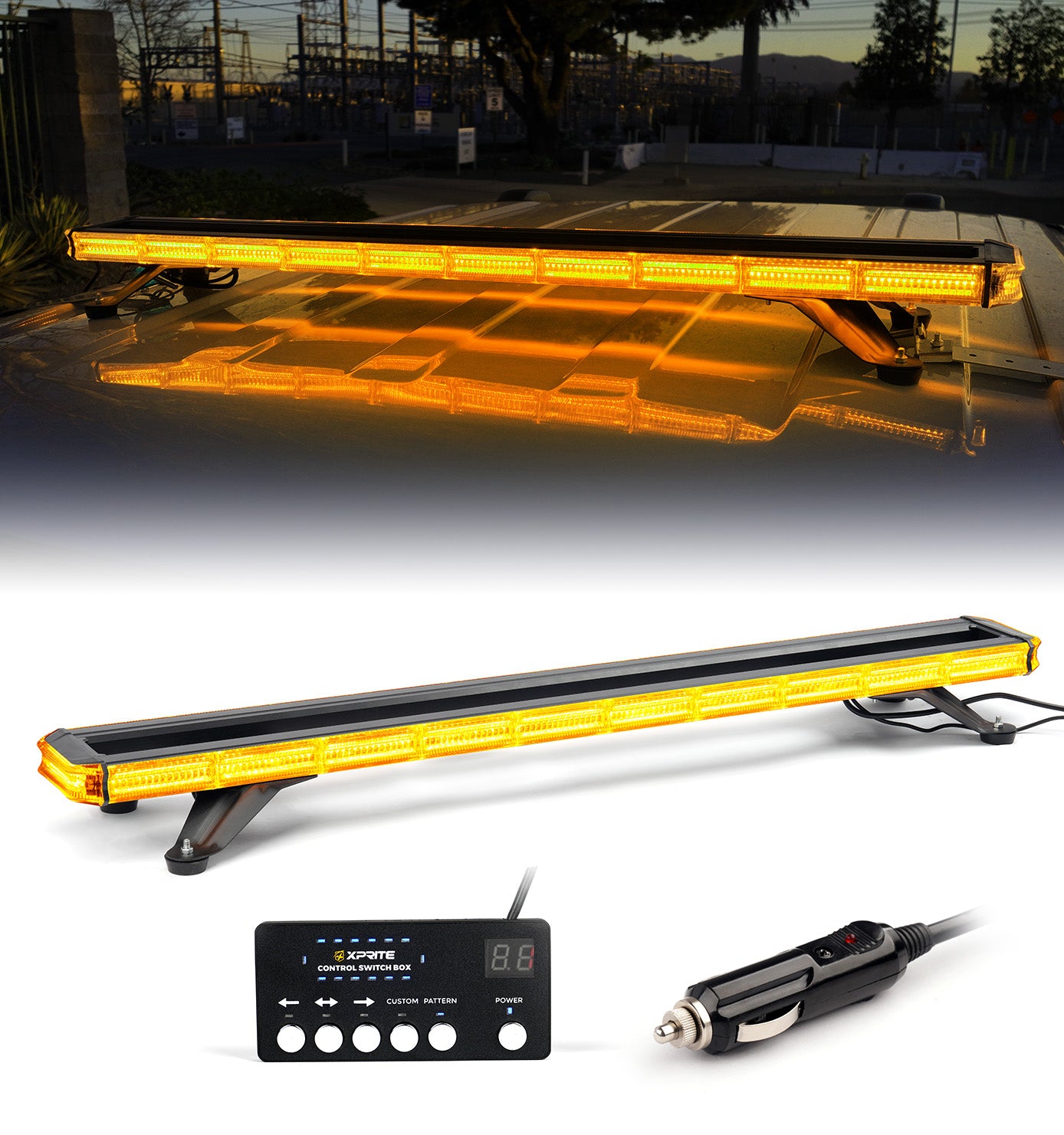 Xprite 42 inch 330 LED Rooftop Emergency Strobe Light