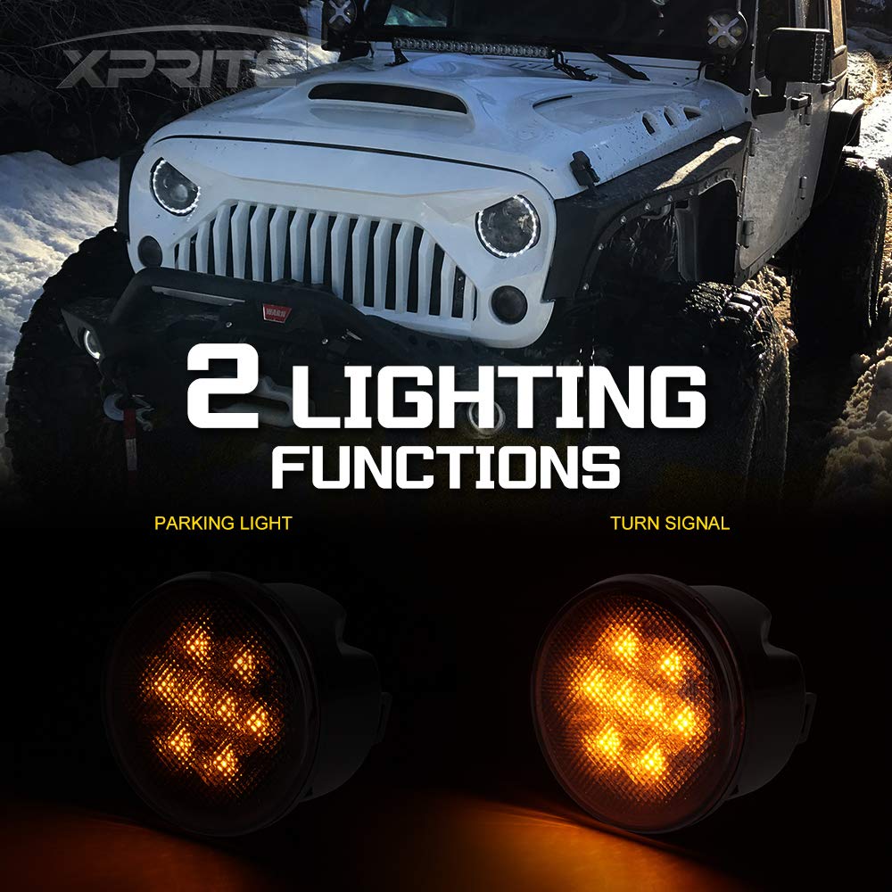 Jeep Amber Turn Signal Lights for 07-18 Jeep Wrangler JK
