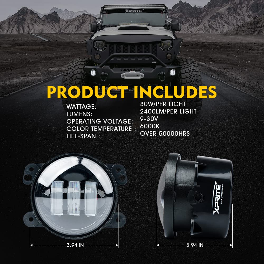 4" LED Fog Light for Jeep Wrangler & Gladiator | Explore Series