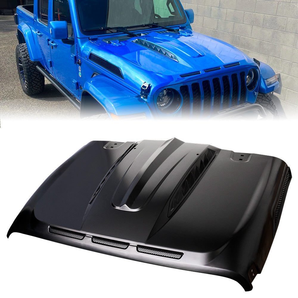 Jeep Wrangler JL & Gladiator JT Replacement Hood with Functional Air vents | Unleash Series