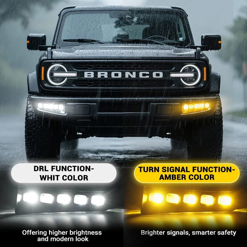 Ford Bronco Modular Bumper Fog Lights With Turn Signals