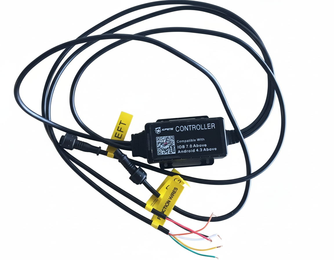 Xprite Replacement Controller Wiring Harness for Spiral Chase LED Whip Light | DL-WL-CHASE-XFT-BT&RF-2PC Series