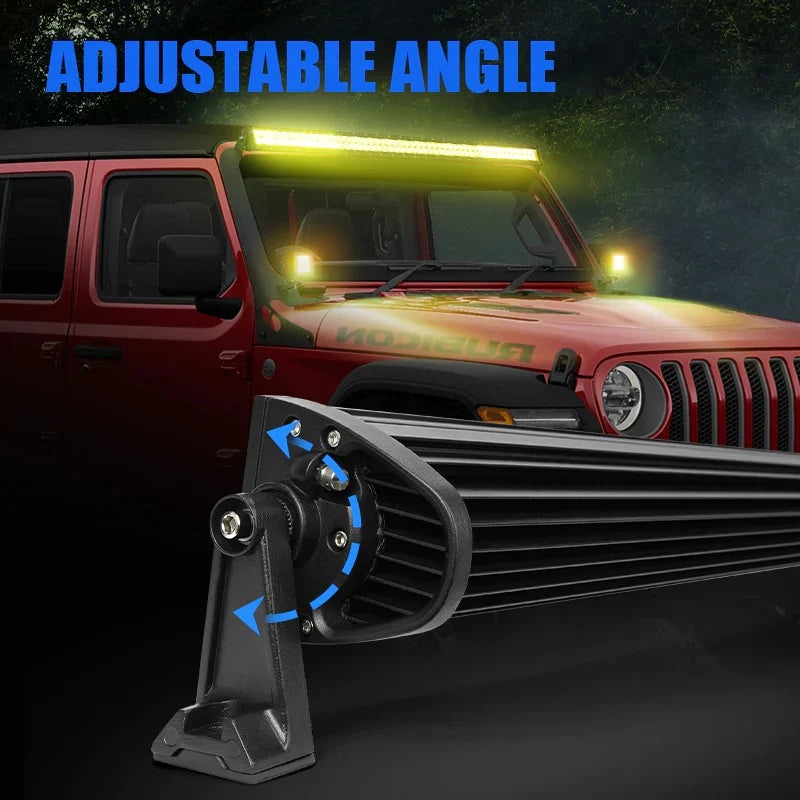 52" RGBW 5D Projector LED Light Bar for Jeep Wrangler