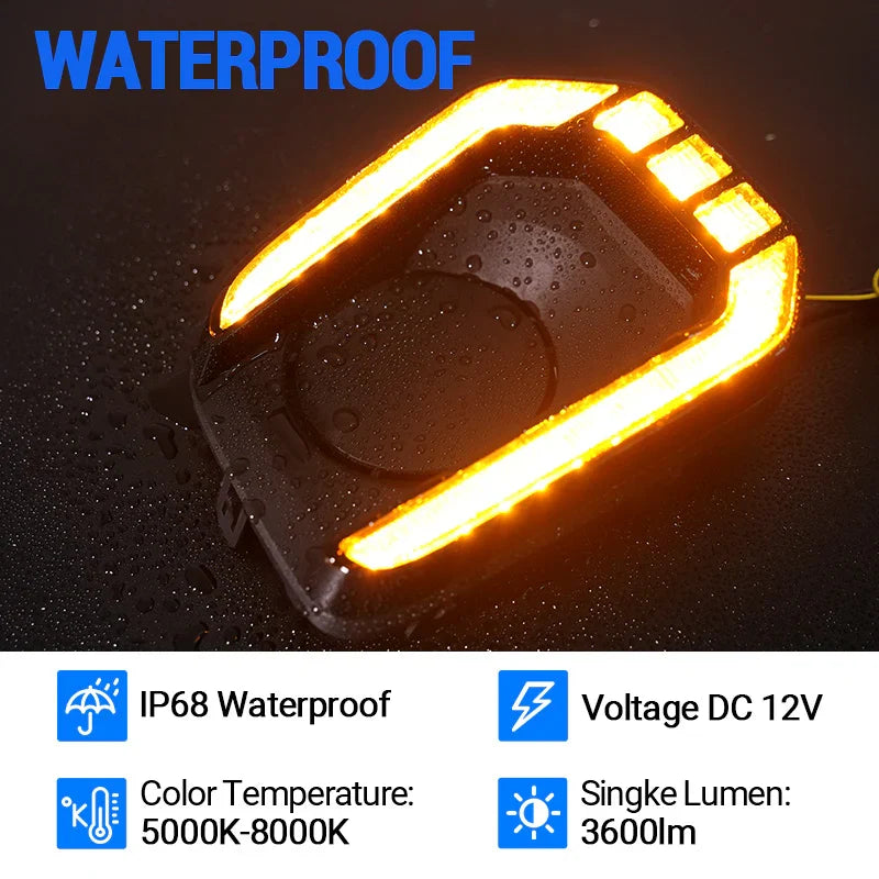 LED Fog Lights Bezel Kit for 2016-2023 Toyota Tacoma