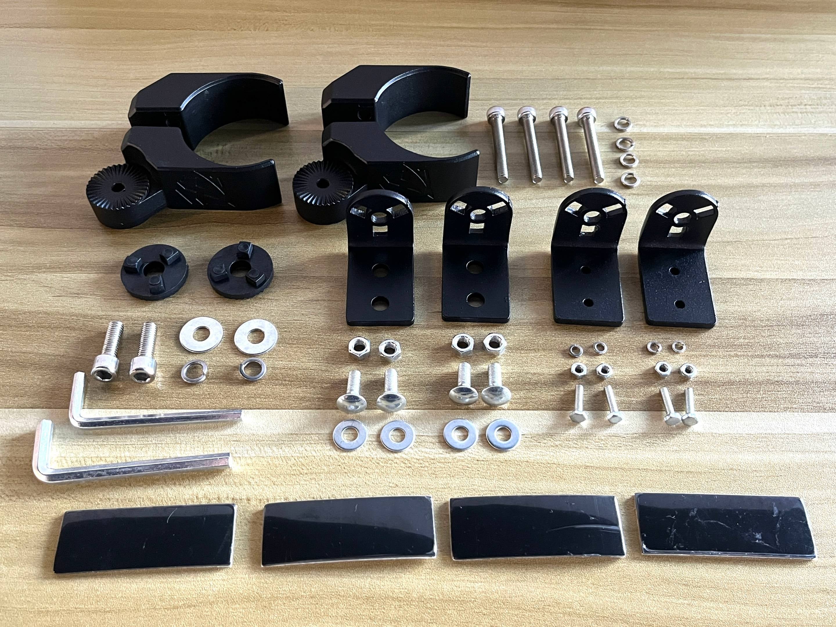 Xprite LED Chase Strobe Light Bar Adjustable Brackets | For 1.75"-2' Roll Bar L Shape Brackets