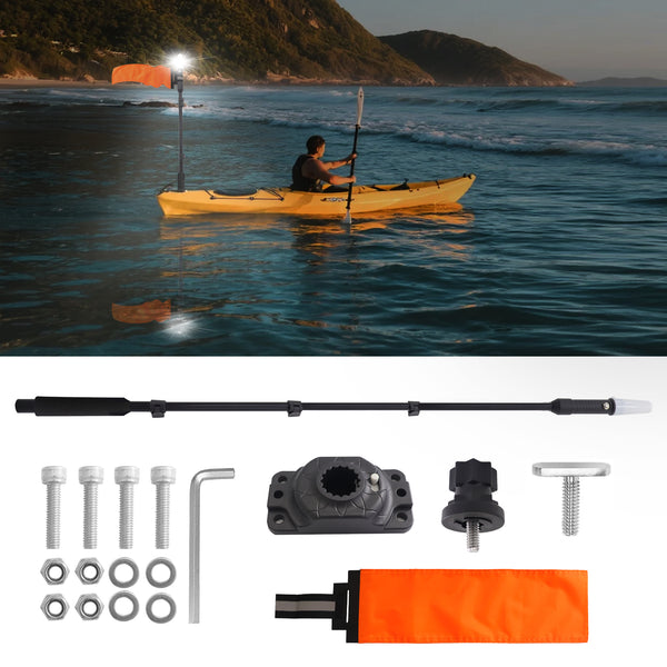 Tavaray Kayak Light with Orange Flag Pole Kit