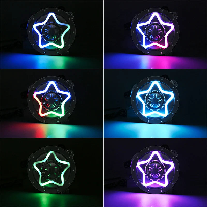 Star Style 9 Inch LED RGB Halo Headlights with Turn Signals for 2018-Later Jeep Wrangler JL and Gladiator JT