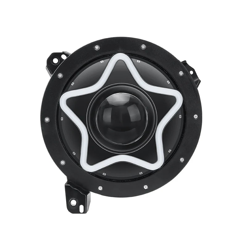 Star Style 9 Inch LED RGB Halo Headlights with Turn Signals for 2018-Later Jeep Wrangler JL and Gladiator JT