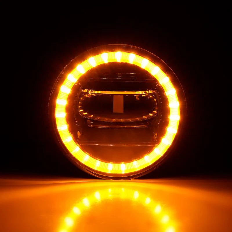 LED Fog Light Assembly with Halo Ring DRL/Turn Signals for 2005-2011 Toyota Tacoma