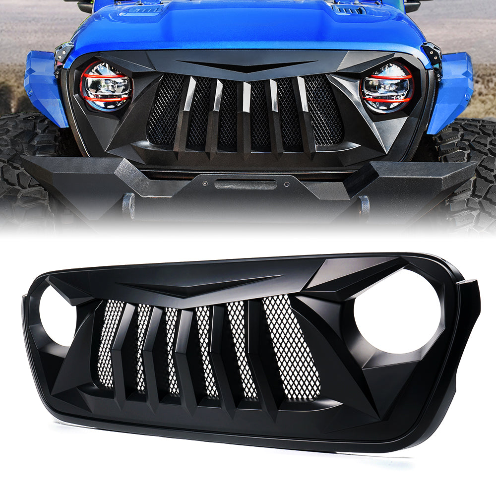 Replacement Grille for Jeep Wrangler JL & Gladiator JT | Black Widow Series