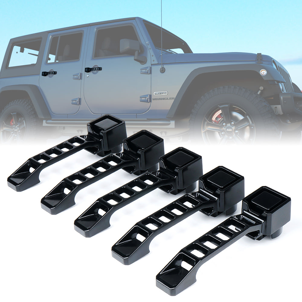 Xprite 5 Piece Storm Series Heavy Duty Aluminum Door Handle Set for 07-18 Jeep Wrangler JK