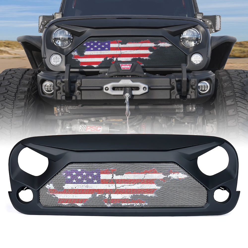 Xprite Gladiator Grille with Steel Mesh for 2007-2018 Jeep Wrangler JK