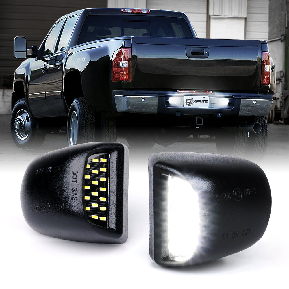 LED Black G4 License Plate Light Assembly For Chevrolet Silverado