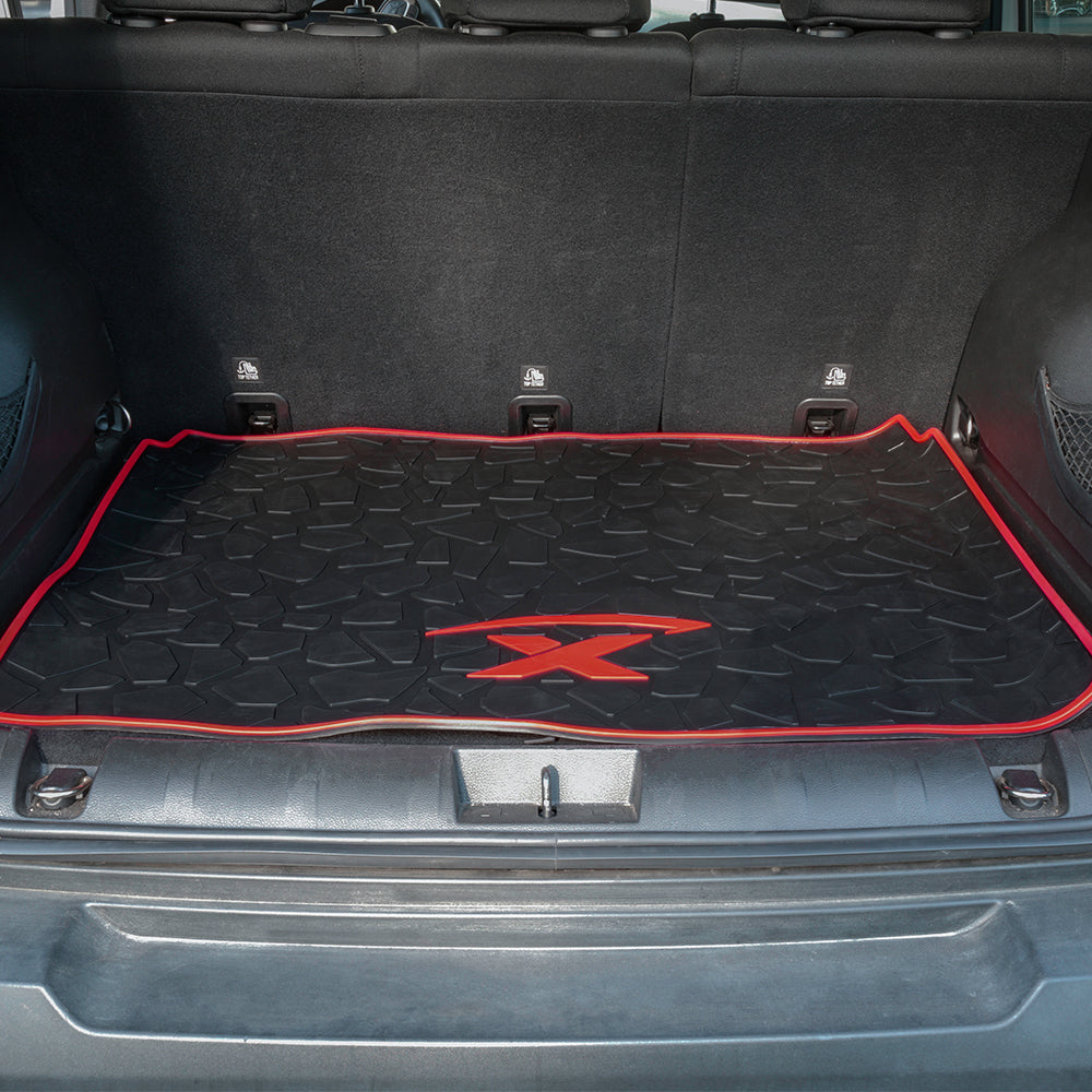 Rubber Cargo Red Trunk Mat Jeep 