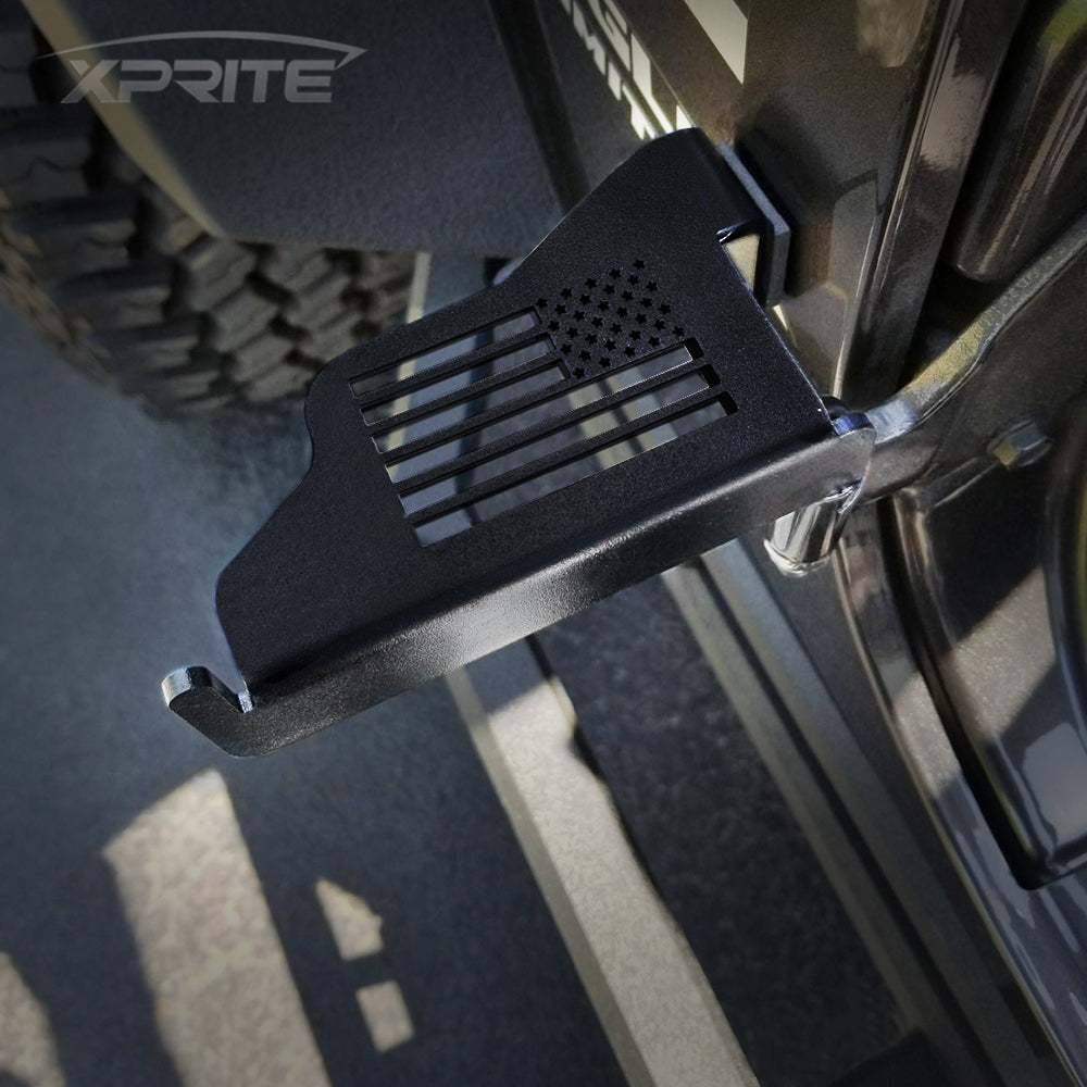 Front Foot Pegs with U.S. Flag Symbol Jeep Wrangler JK | Xprite USA