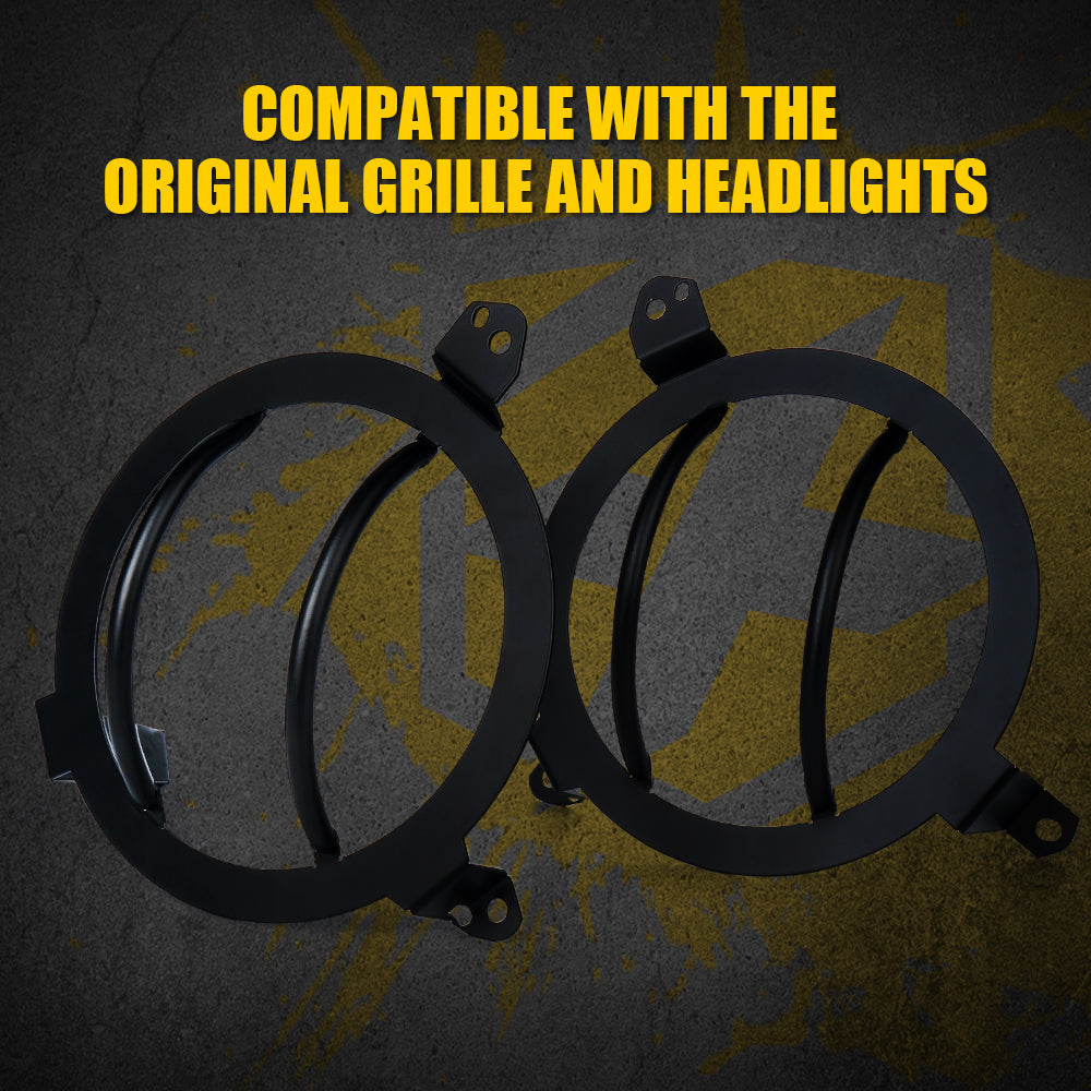 Steel Headlight Guards Compatible