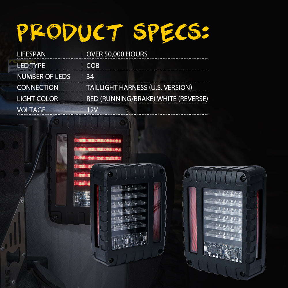 LED Taillights For Jeep JK Specs