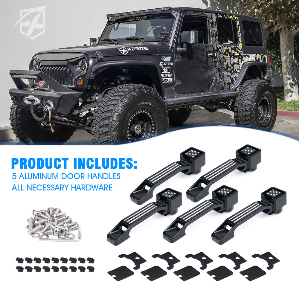 Jeep JK Aluminum Door Handle Set | Freedom Series
