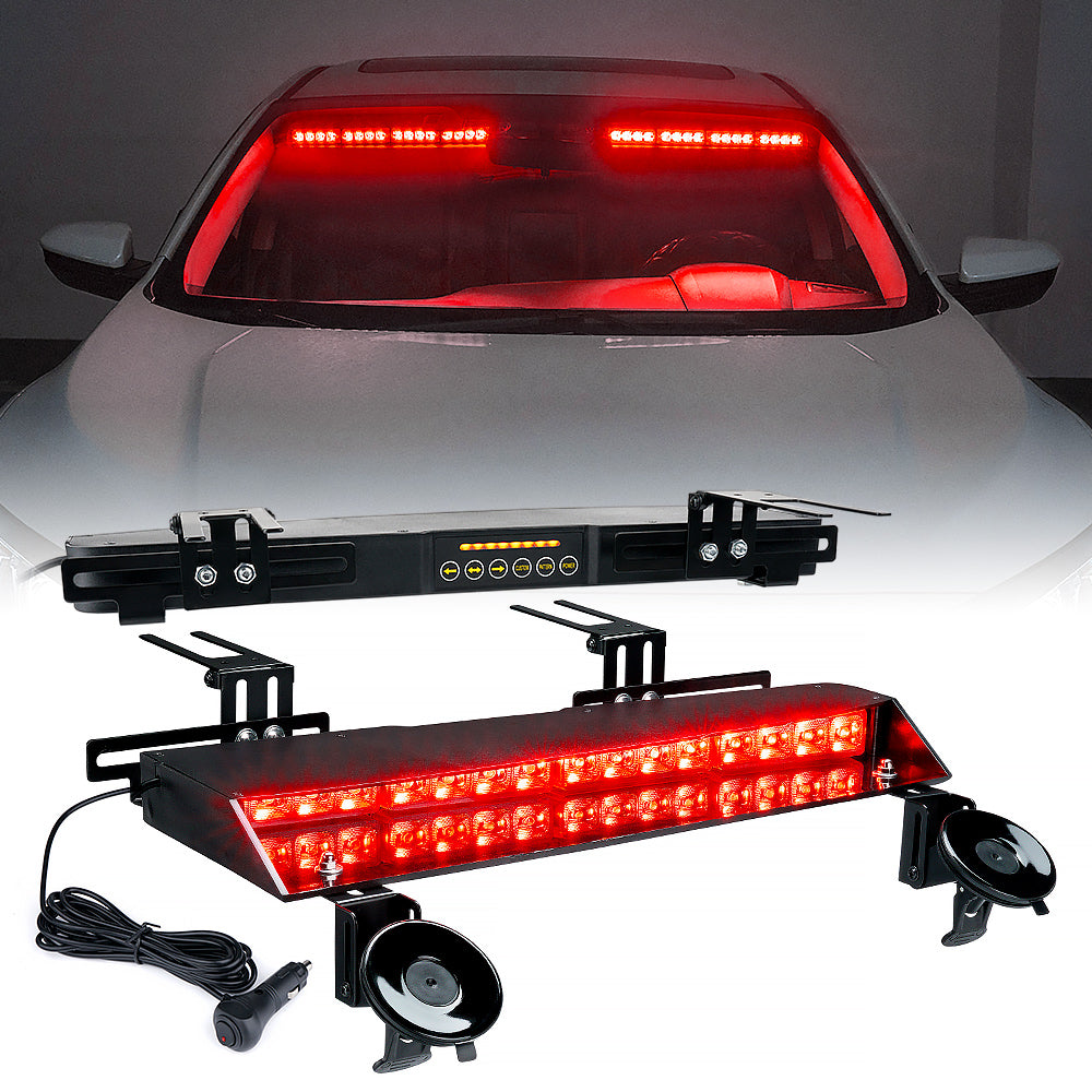 20" Dual LED Visor Windshield Strobe Lights | Chaser Series