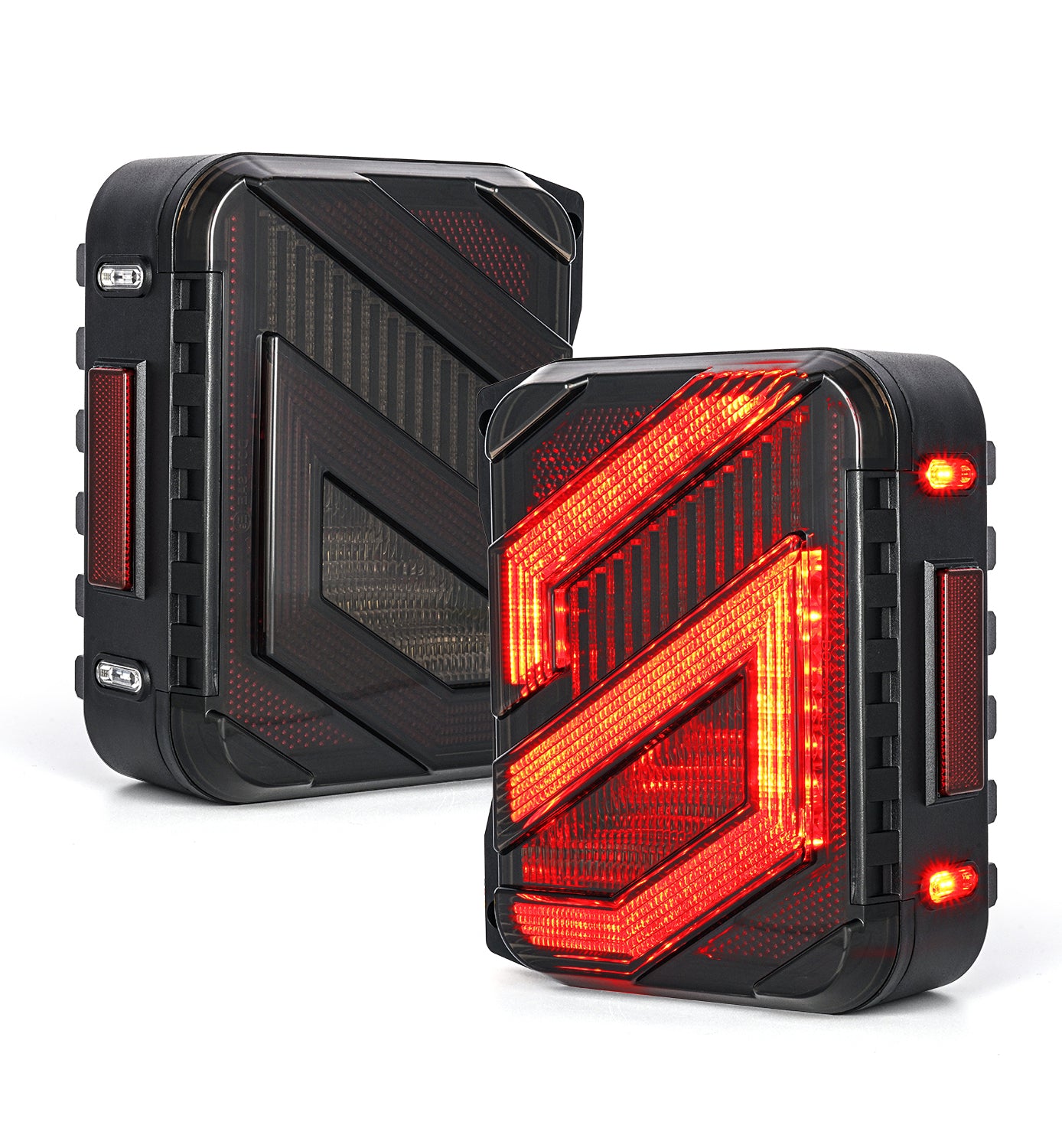 2007-2018 Jeep Wrangler JK LED Tail Lights | Clear/Smoke Lenses