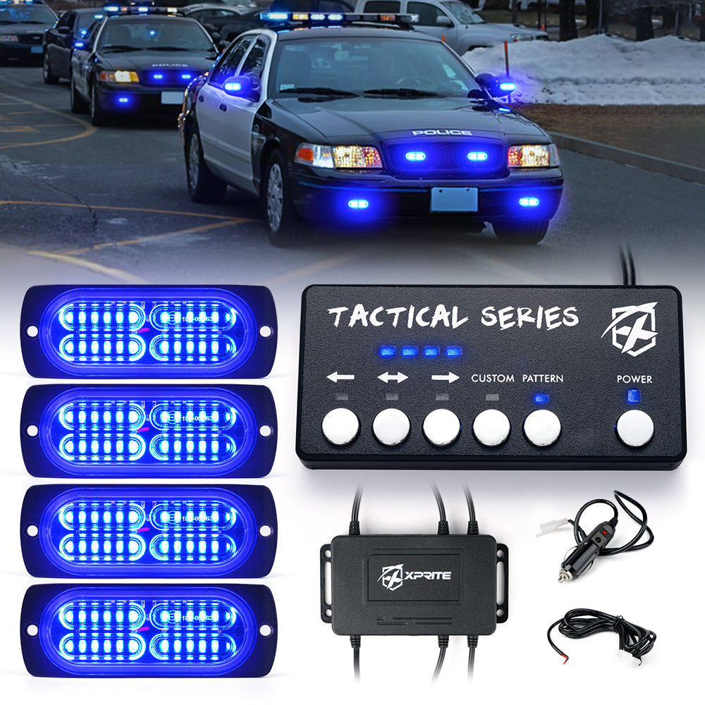 Grille and Surface Mount Light - Set of 4 | Tactical 24 Series