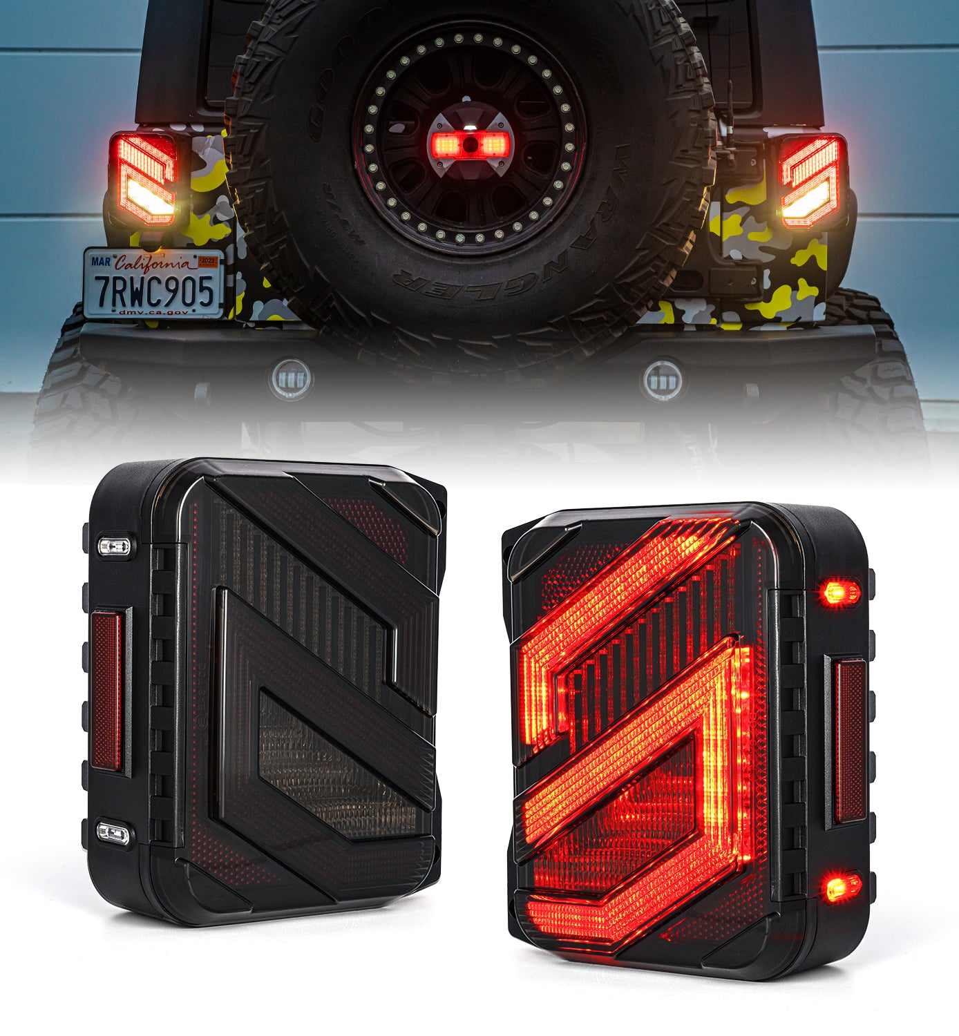 LED tail lights on Jeep Wrangler JK 
