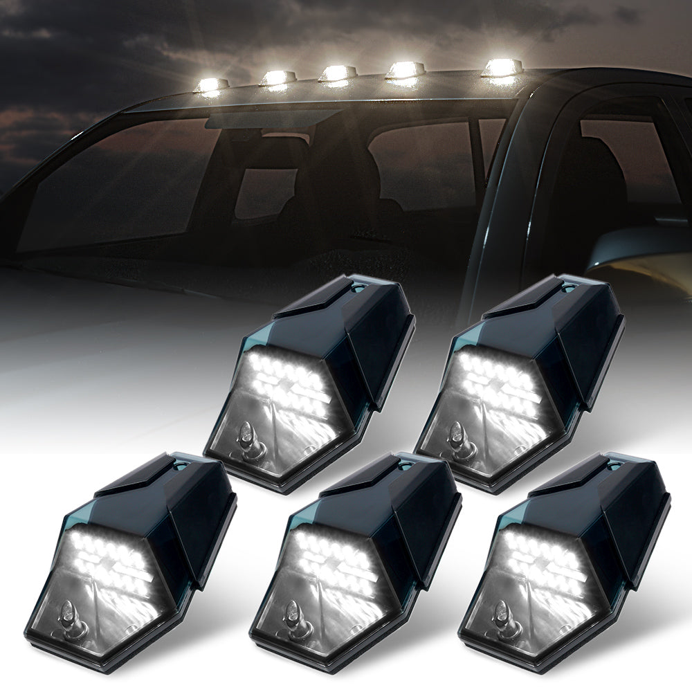 Smoked LED Roof Top Cab Clearance Light Kit - Set of 5 | Jewel Series