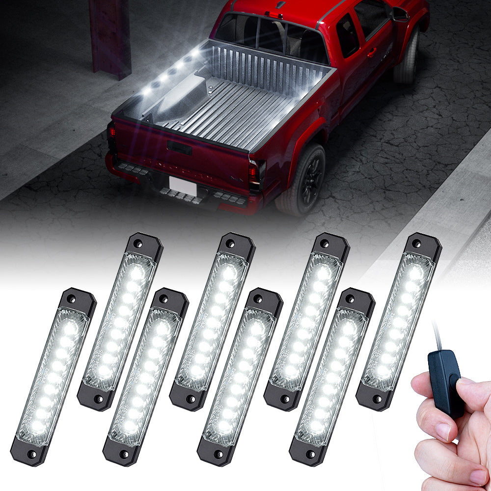 Truck Bed LED Lights 8 Pods Set with On/Off Switch | Focal Series
